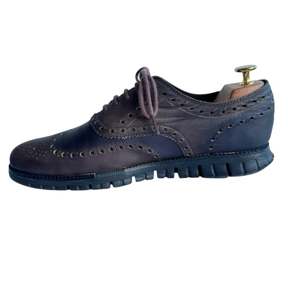 Cole Haan Zerogrand Wingtip Oxford Brown Two Tone Leather Shoes C23236 Men\'s 10 main image 5